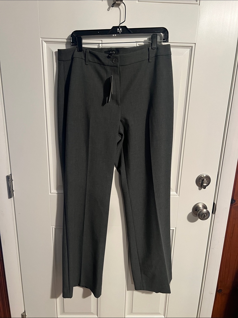 Talbots Women's Dark Gray Straight-Leg Dress Trousers